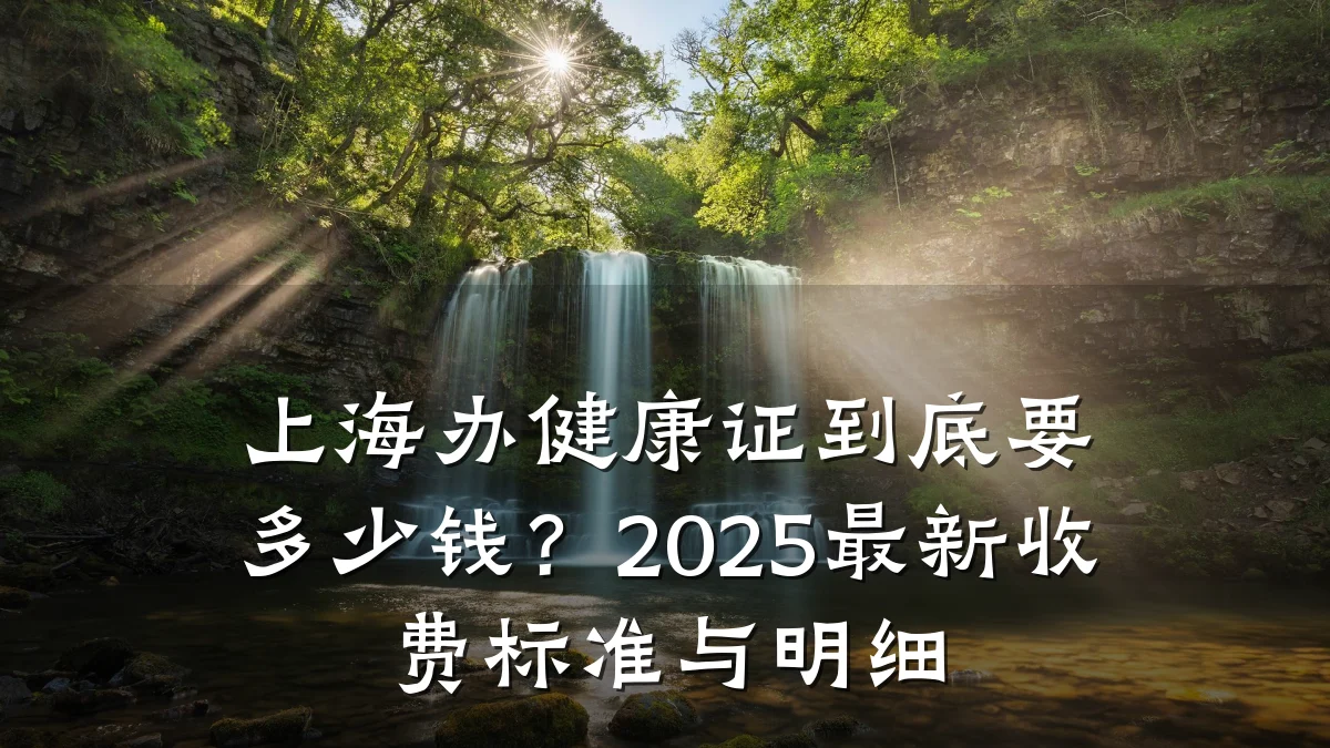 上海办健康证到底要多少钱?2025最新收费标准与明细