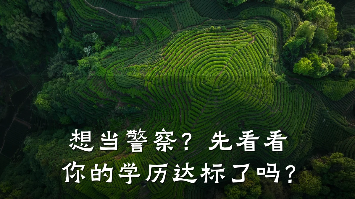 想当警察?先看看你的学历达标了吗?