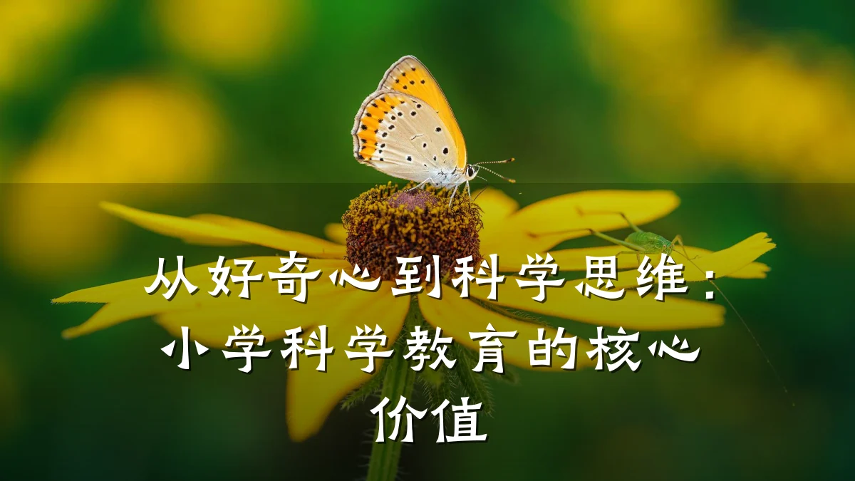 从好奇心到科学思维:小学科学教育的核心价值